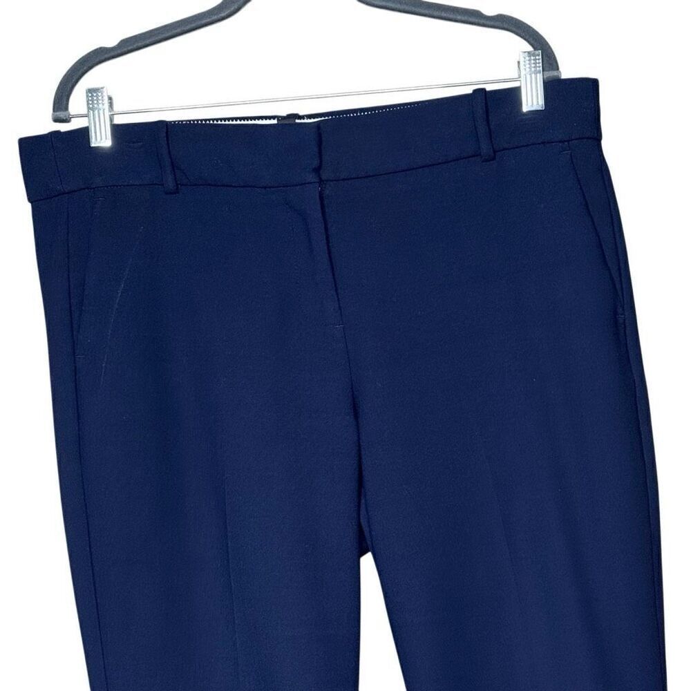 J. Crew navy blue Cameron high rise slim cropped pants size 14 - Picture 4 of 14